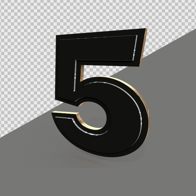 NUMERO DI RENDER 3D NERO