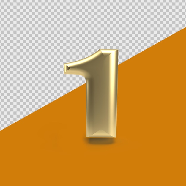 NUMERO DI RENDER 3D ORO 1