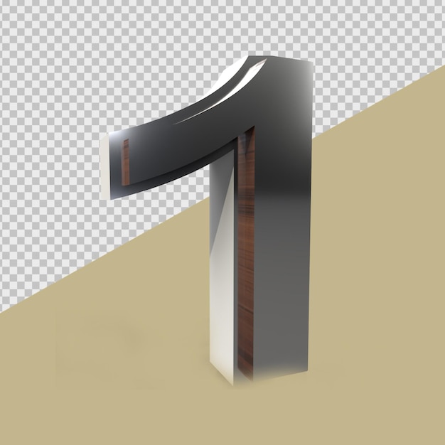 Numero di rendering 3D Grey001