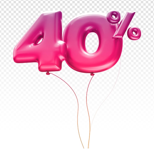Numero di sconto 3D Render