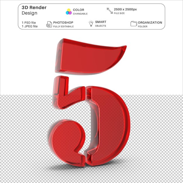 Número de diseño de modelado 3D PSD