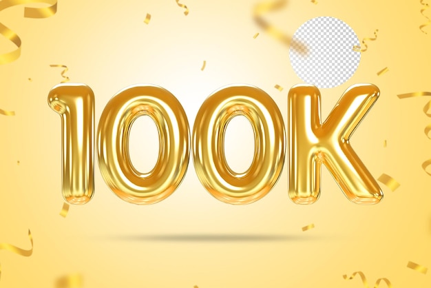 Número de globos de oro de 100K seguidores