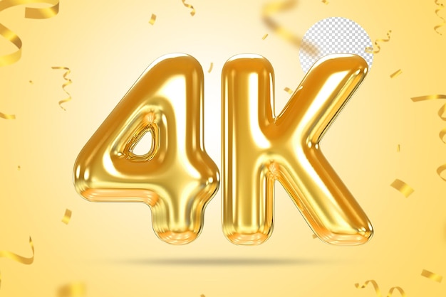 Número de globos de oro de 4K seguidores