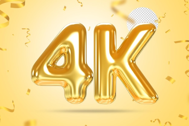 Número de globos de oro de 4k seguidores