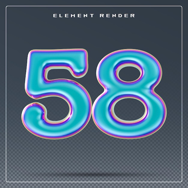 Numéro de gradient 3D 58