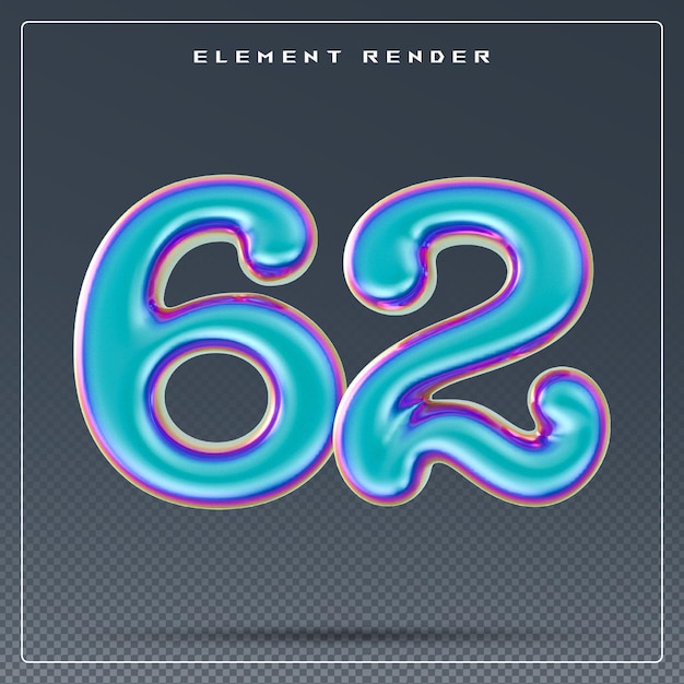 Numéro de gradient 3D 62