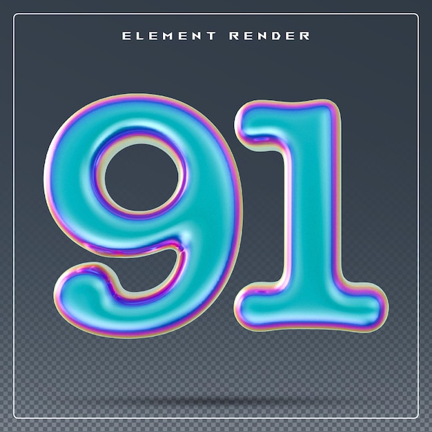 Numéro de gradient 3D 91