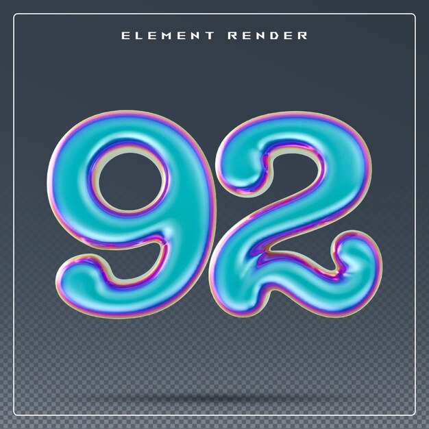 Numéro de gradient 3D 92