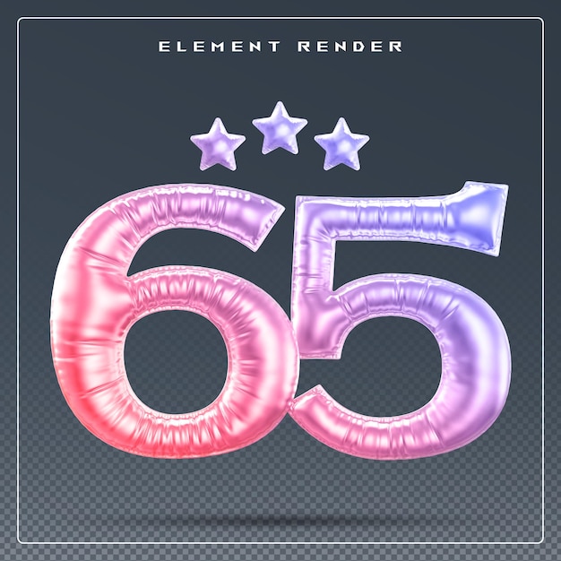 Numéro de gradient du 65e anniversaire