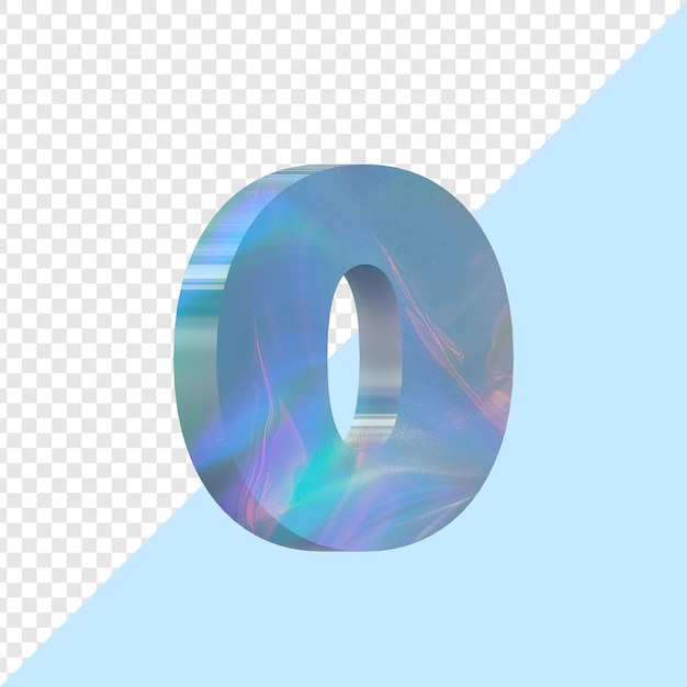 PSD numéro iridescent bleu ciel 8