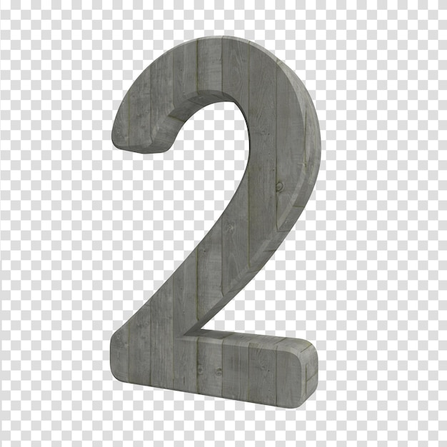 número de madera 2