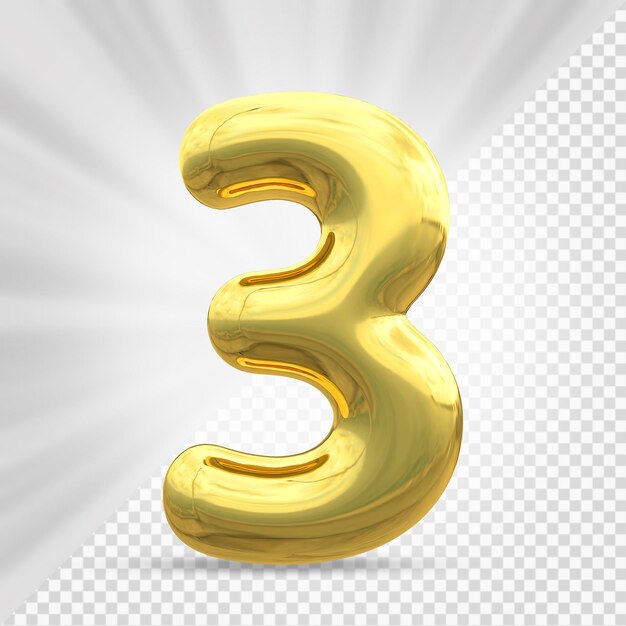 Numéro d'or 3 luxe 3d