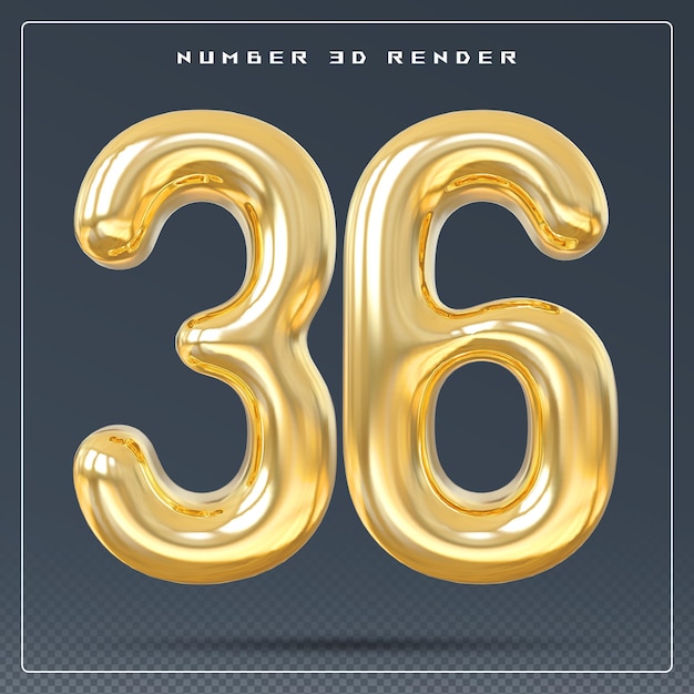 Le numéro d'or 3D 36