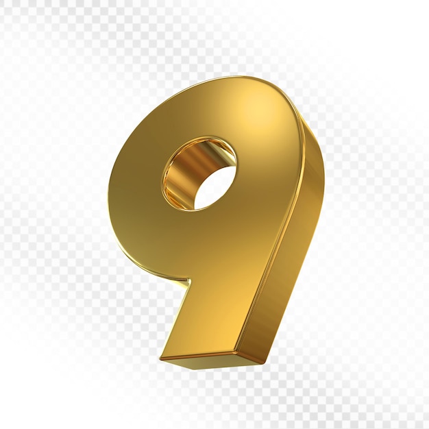 Numéro d'or 3D 9