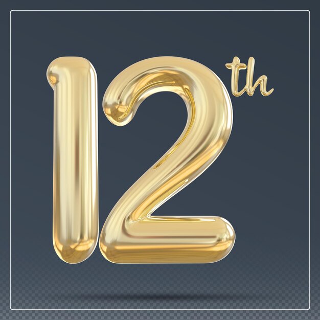 Número de oro del 12 aniversario