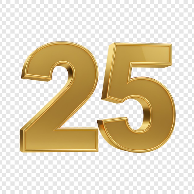 Número de oro 25 para la celebración