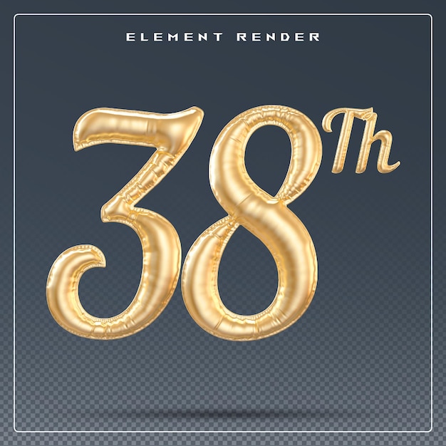 Número de oro del 38 aniversario del año