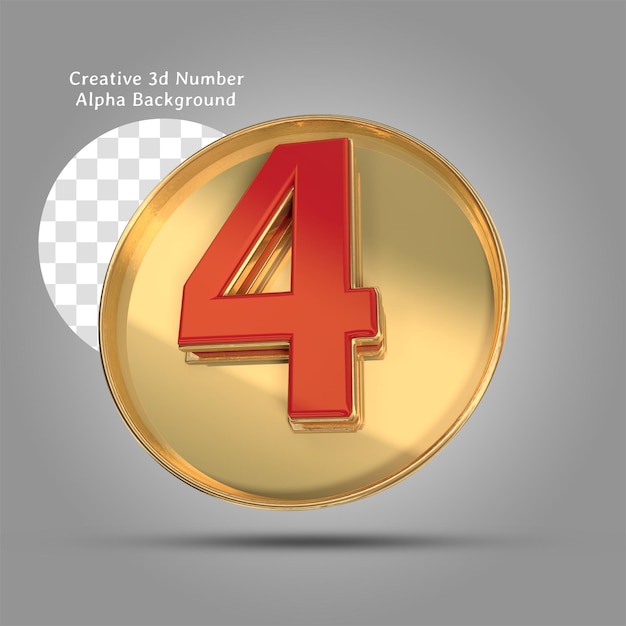 Número de oro 3D 4