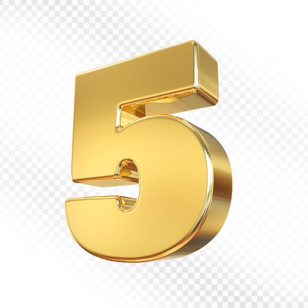 Número de oro 3D 5