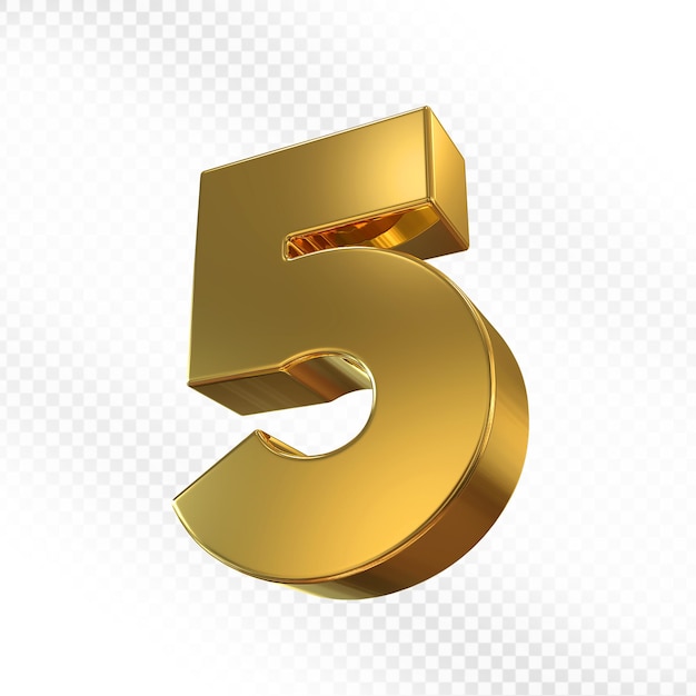 Número de oro 3D 5