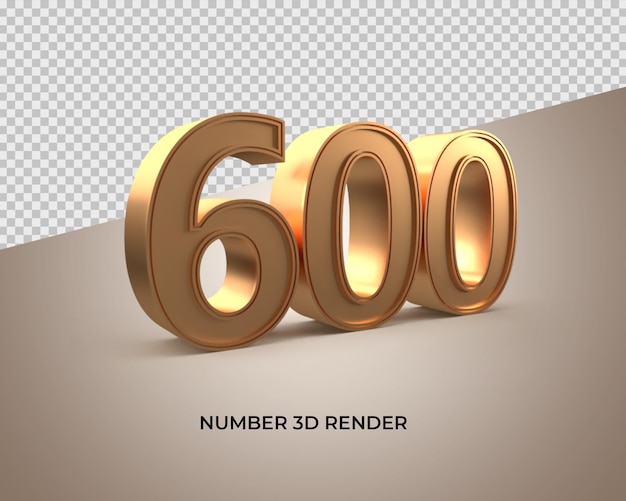 Número de oro 3D 600
