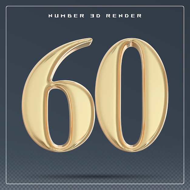 Número de oro 3D 60