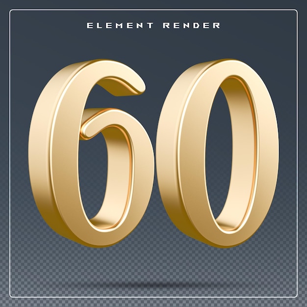 Número de oro 3D 60