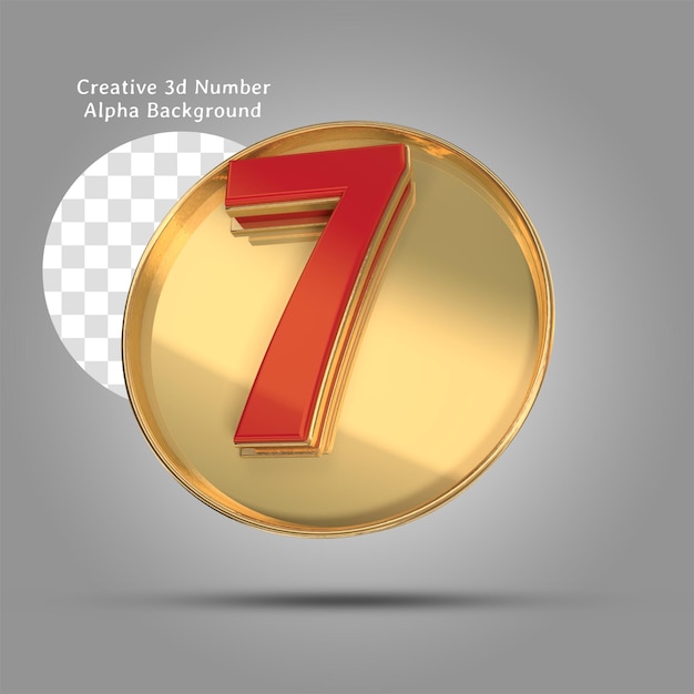 Número de oro 3D 7
