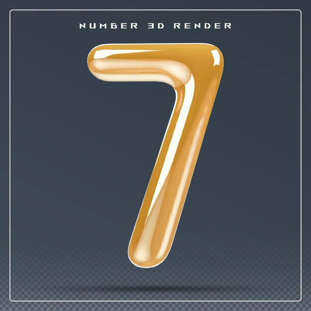 Número de oro 3D 7