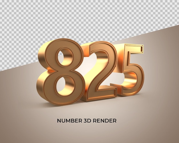 Número de oro 3d 825