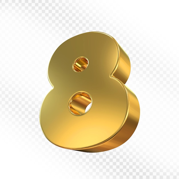 Número de oro 3D 8