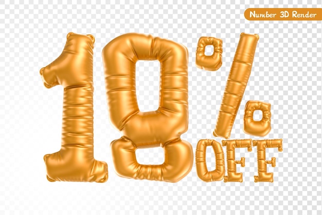 número, oro, 3d, interpretación