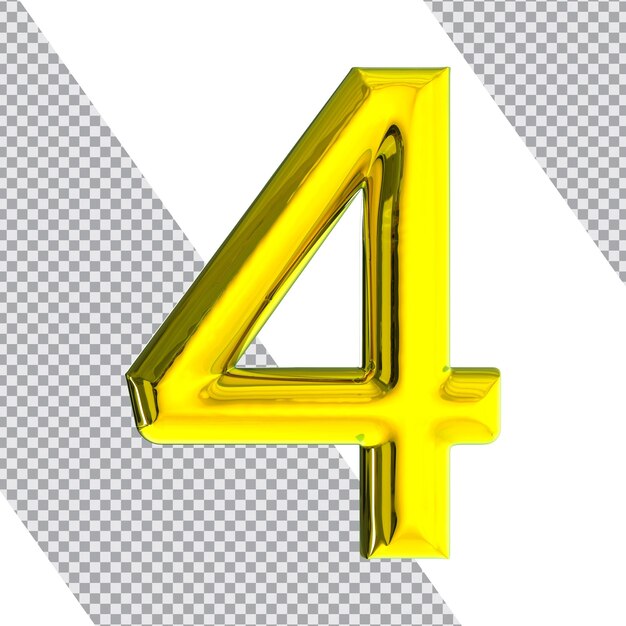 número, oro, 3d, interpretación