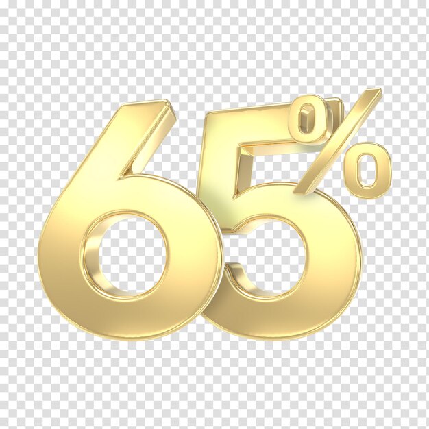 número de oro 3d render