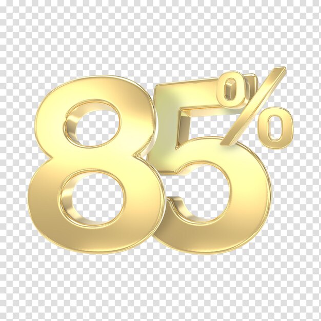 número de oro 3d render