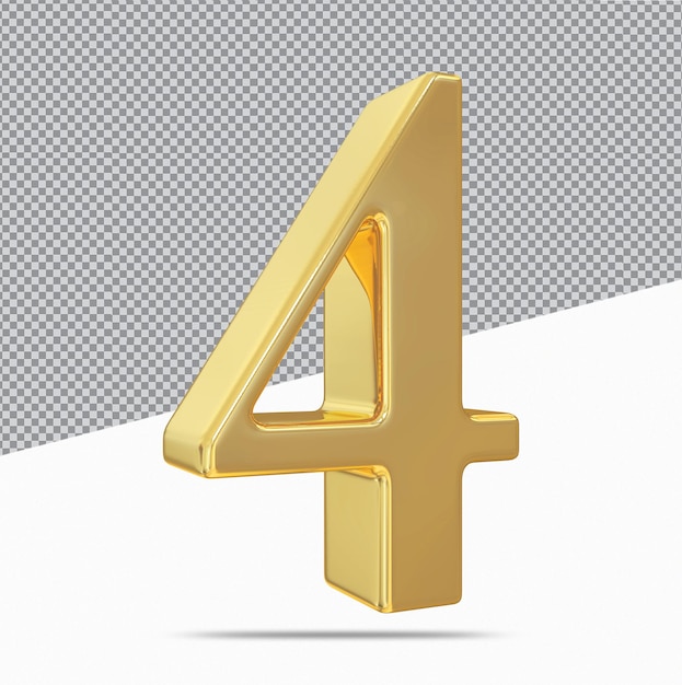 Número de oro 4 3D