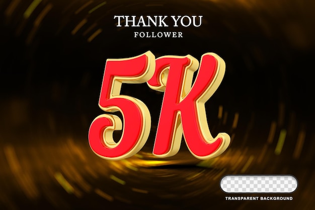 Número de oro de 5K seguidores