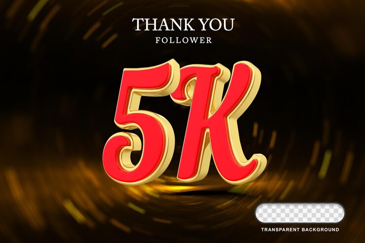 PSD número de oro de 5k seguidores