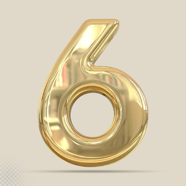 Número de oro 6 3D