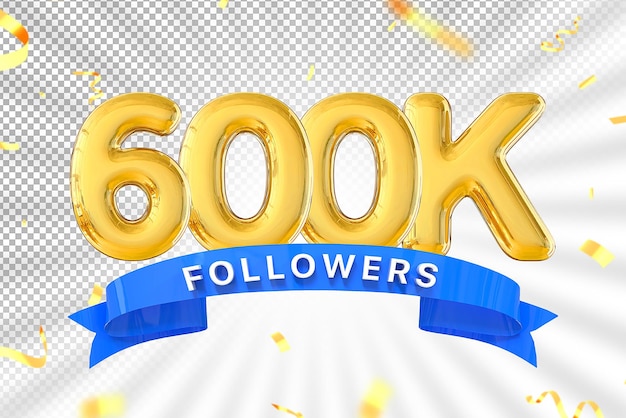 número de oro de 600k seguidores