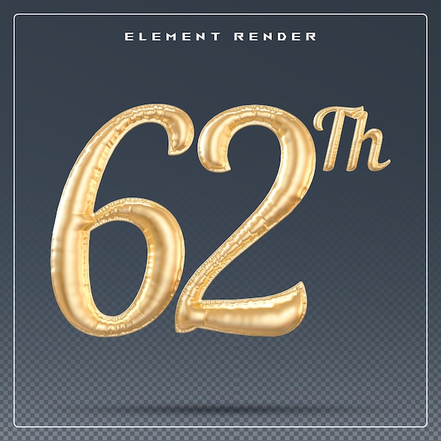 Número de oro del 62 aniversario del año