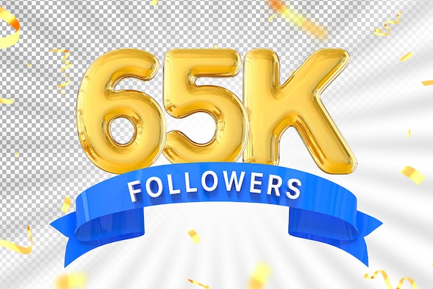 número de oro de 65k seguidores