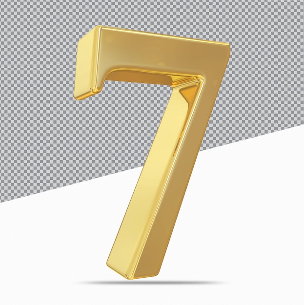 Número de oro 7 3D