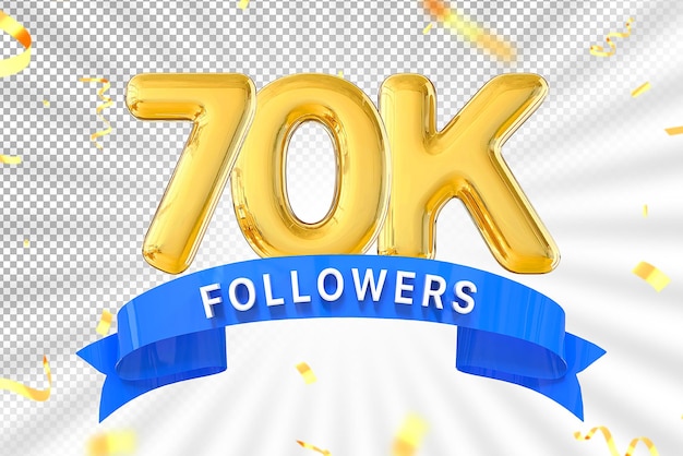 número de oro de 70k seguidores