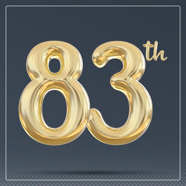 número de oro del 83 aniversario