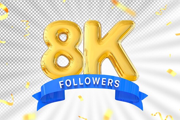 número de oro de 8k seguidores