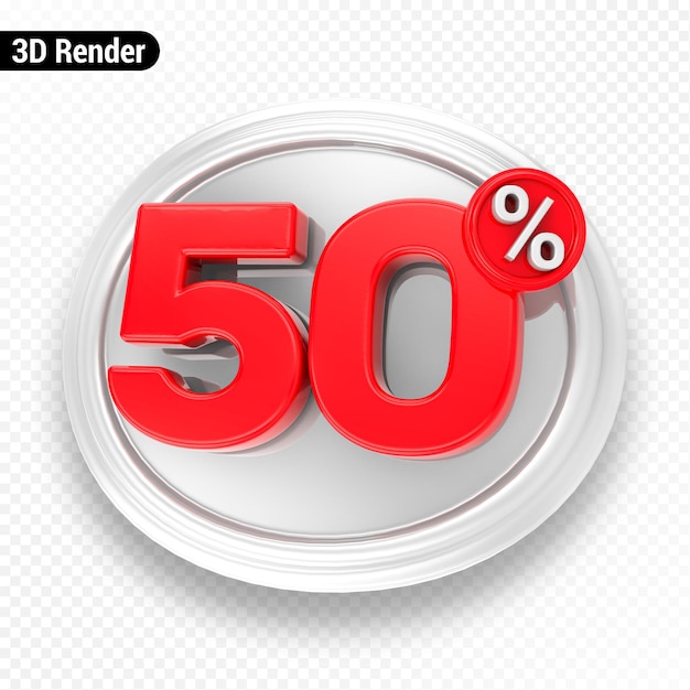 Numero percentuale Rendering 3D