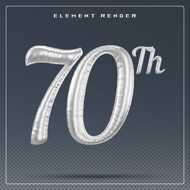 Número de plata del 70 aniversario del año