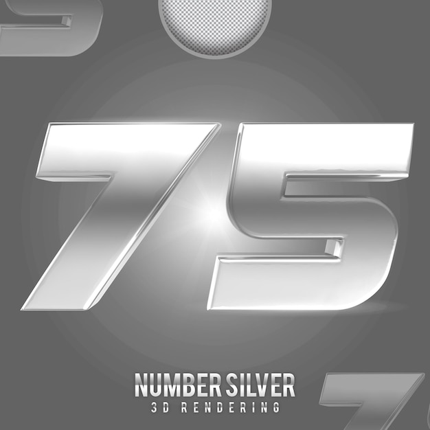 Número plata 75 banner