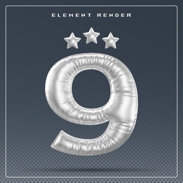 Número de plata del aniversario del año 9